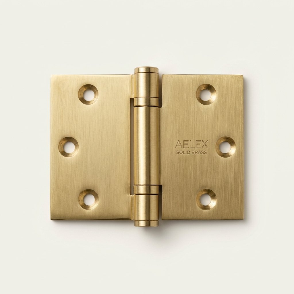 AELEX Solid Extruded Brass Hinges Detailed View